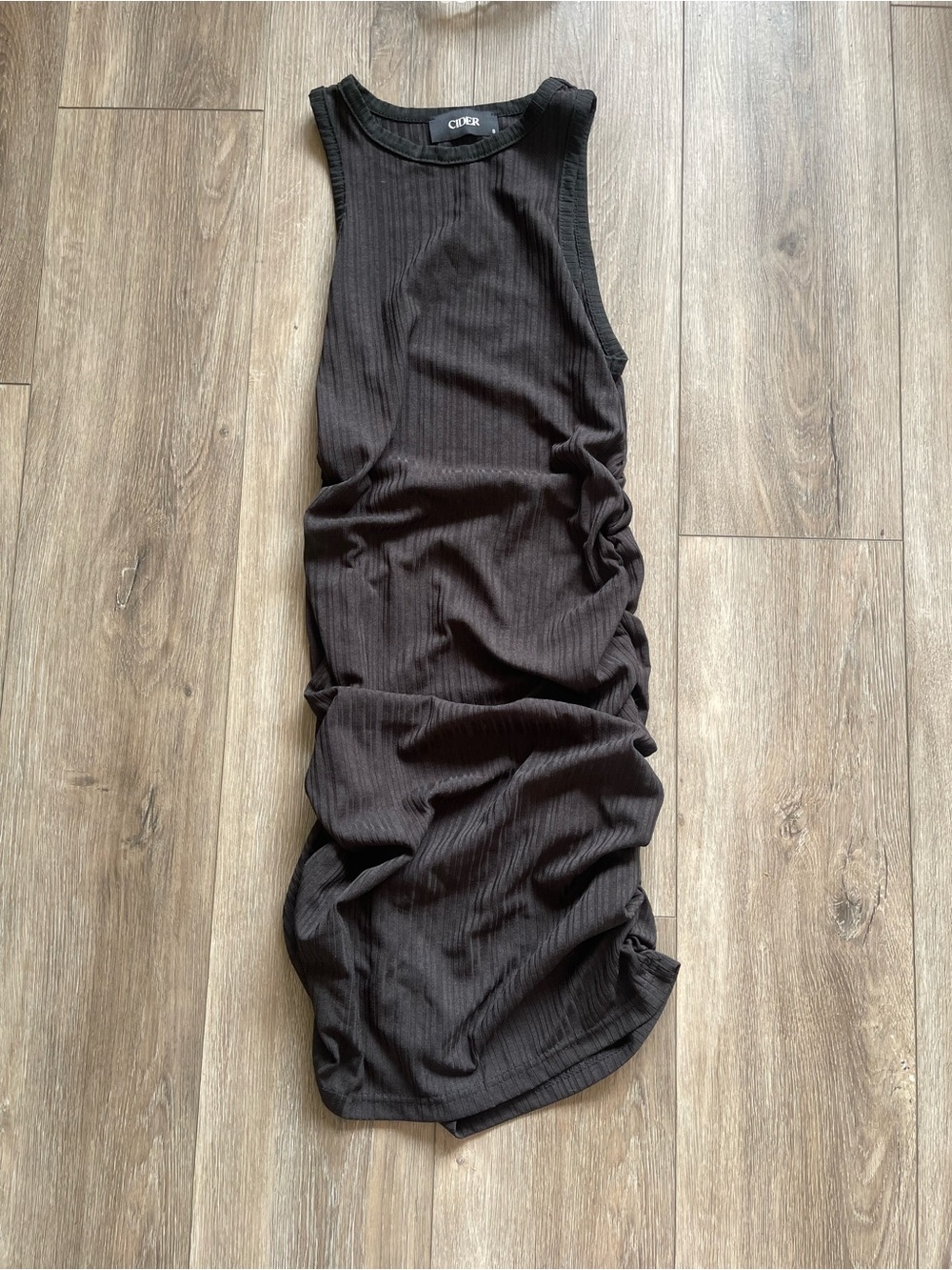 3/ $30 Cider Black Ribbed Sleeveless Tank Dress